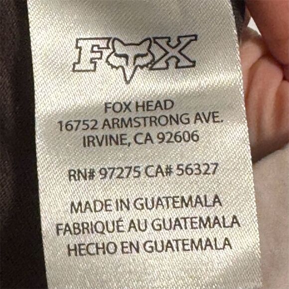 Fox Racing Womens Long Sleeve Top Medium Dark Brown Orange Logo Graphic Moto Tee - Picture 9 of 11